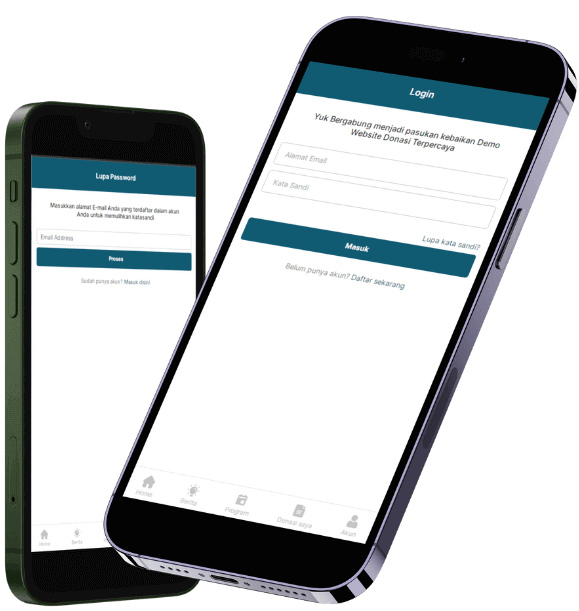 halaman login dan lupa password